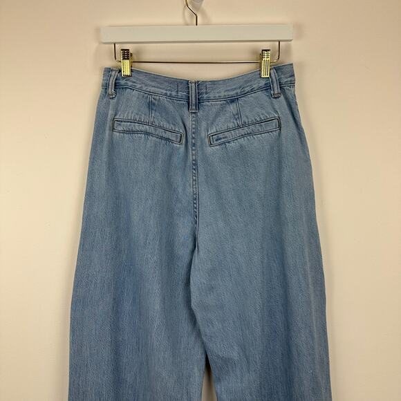 Madewell The Harlow Wide Leg Jean Airy Denim Blue High Waisted Pockets US 27 - Picture 12 of 13